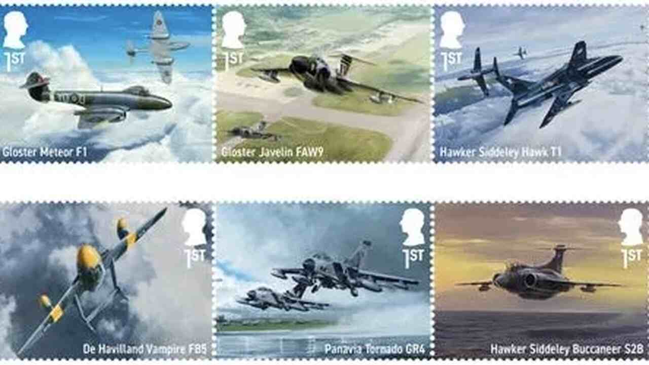 Royal Mail homenageia era dos jatos militares em nova coleção de selos