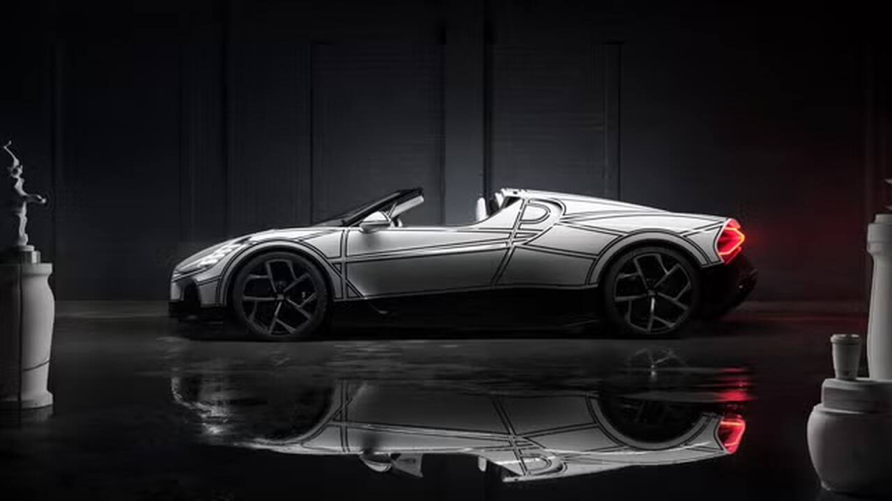 Bugatti revela W16 Mistral único com detalhes em porcelana