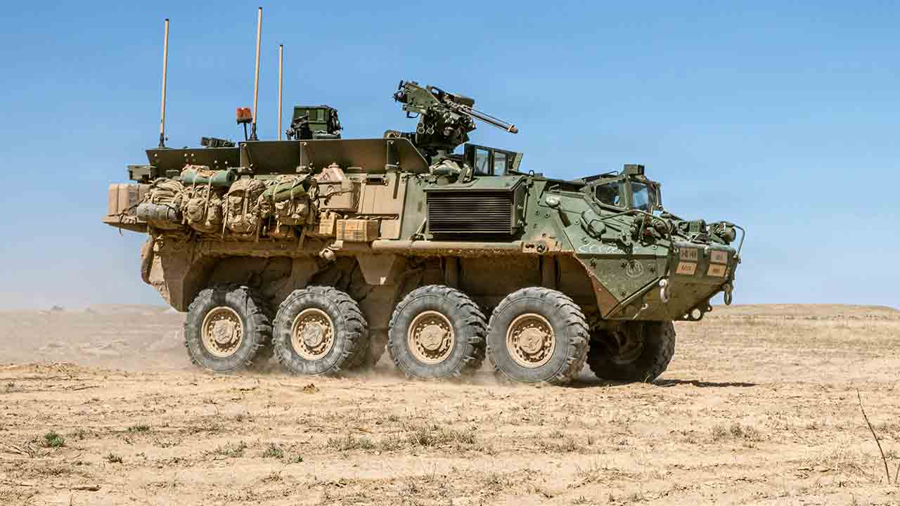 Veículos Stryker, pertencentes ao 1º Batalhão do 41º Regimento de Infantaria. Foto ilustrativa: DVIDS
