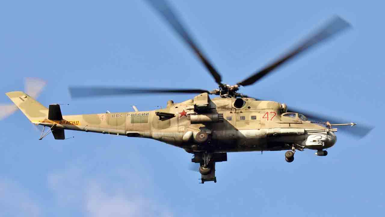 Mil Mi-24P da Força Aérea Russa. Foto: Wikimedia