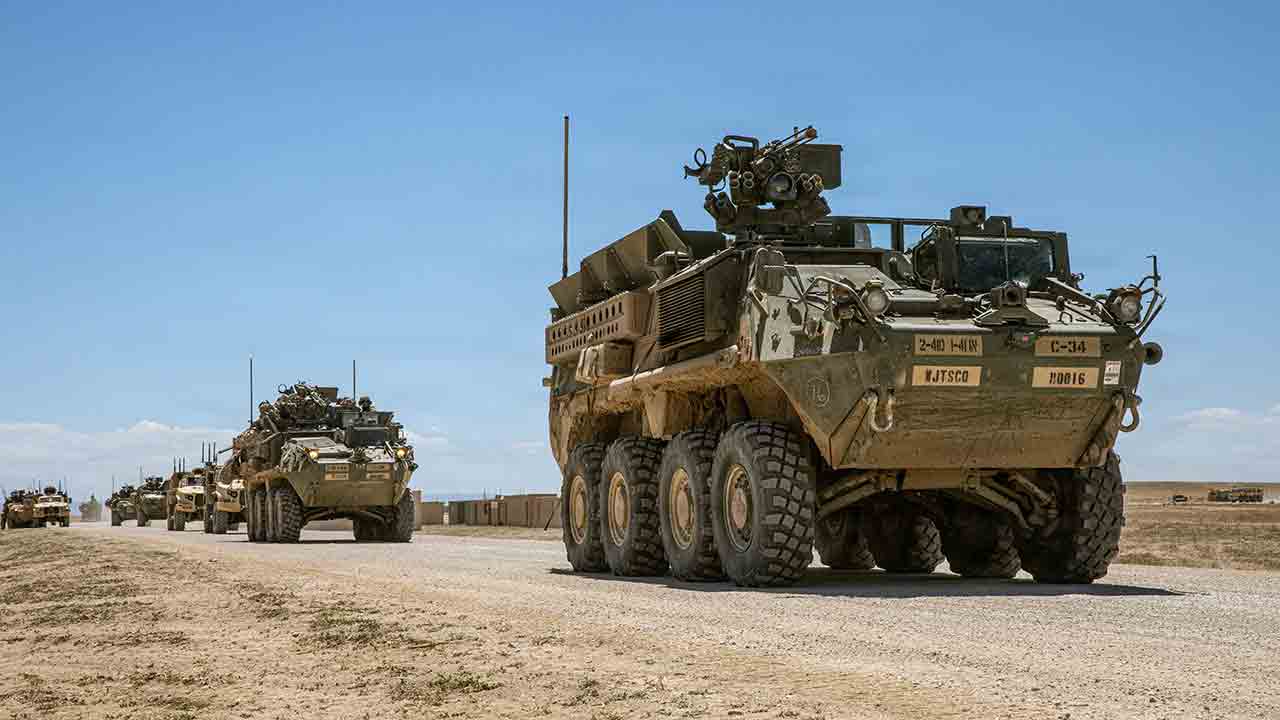 Veículos Stryker, pertencentes ao 1º Batalhão do 41º Regimento de Infantaria. Foto ilustrativa: DVIDS