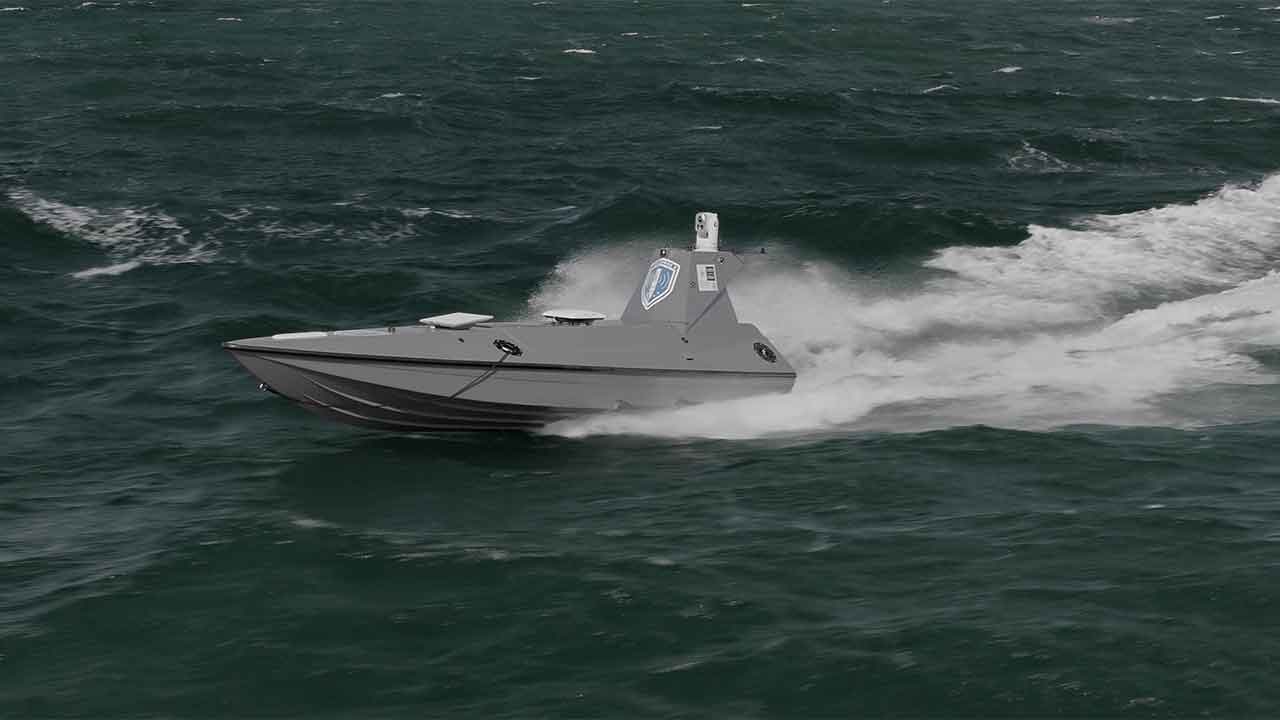 A Royal Navy pilóta nélküli hajó légi indítását teszteli A400M repülőgépről. Fotó: Royal Navy