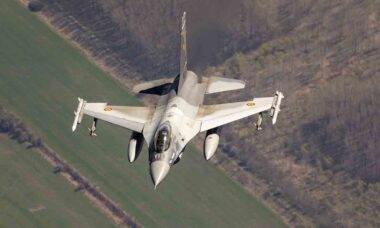 F-16 das Forças Aéreas da Romênia. Foto: Wikimedia