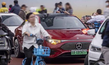 Mercedes-Benz CLA em Pequim. Foto: Mercedes-Benz