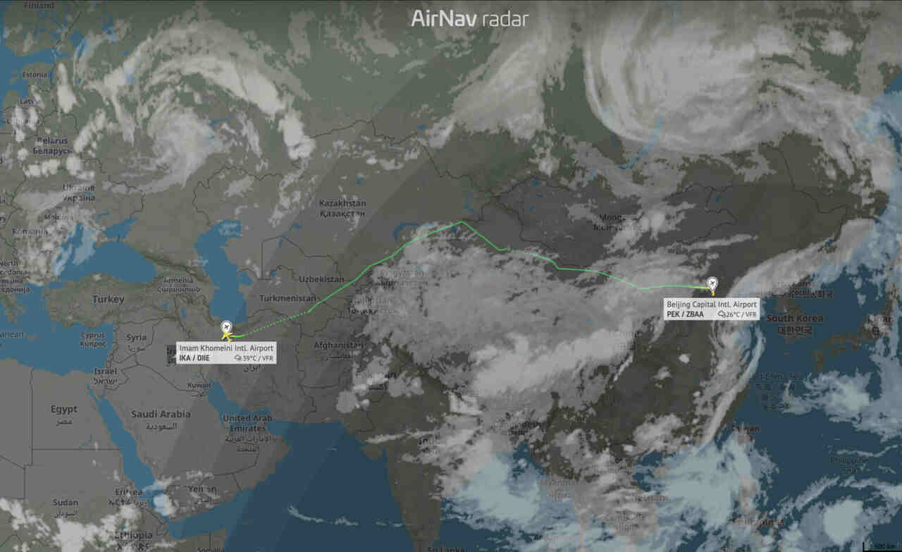 Aeronave de comando russa foi à China às vésperas de bombardeios americanos no Irã