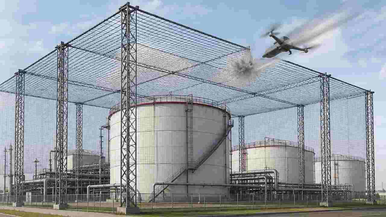 Rússia desenvolve estrutura metálica para proteger refinarias de ataques com drones