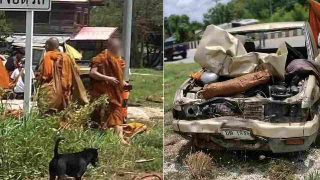 Criança de 11 anos atropela procissão budista e deixa oito monges mortos na Tailândia