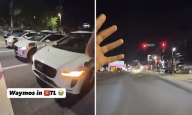 Vídeo: Homem registra caos depois de três Waymos fecharem cruzamento nos EUA