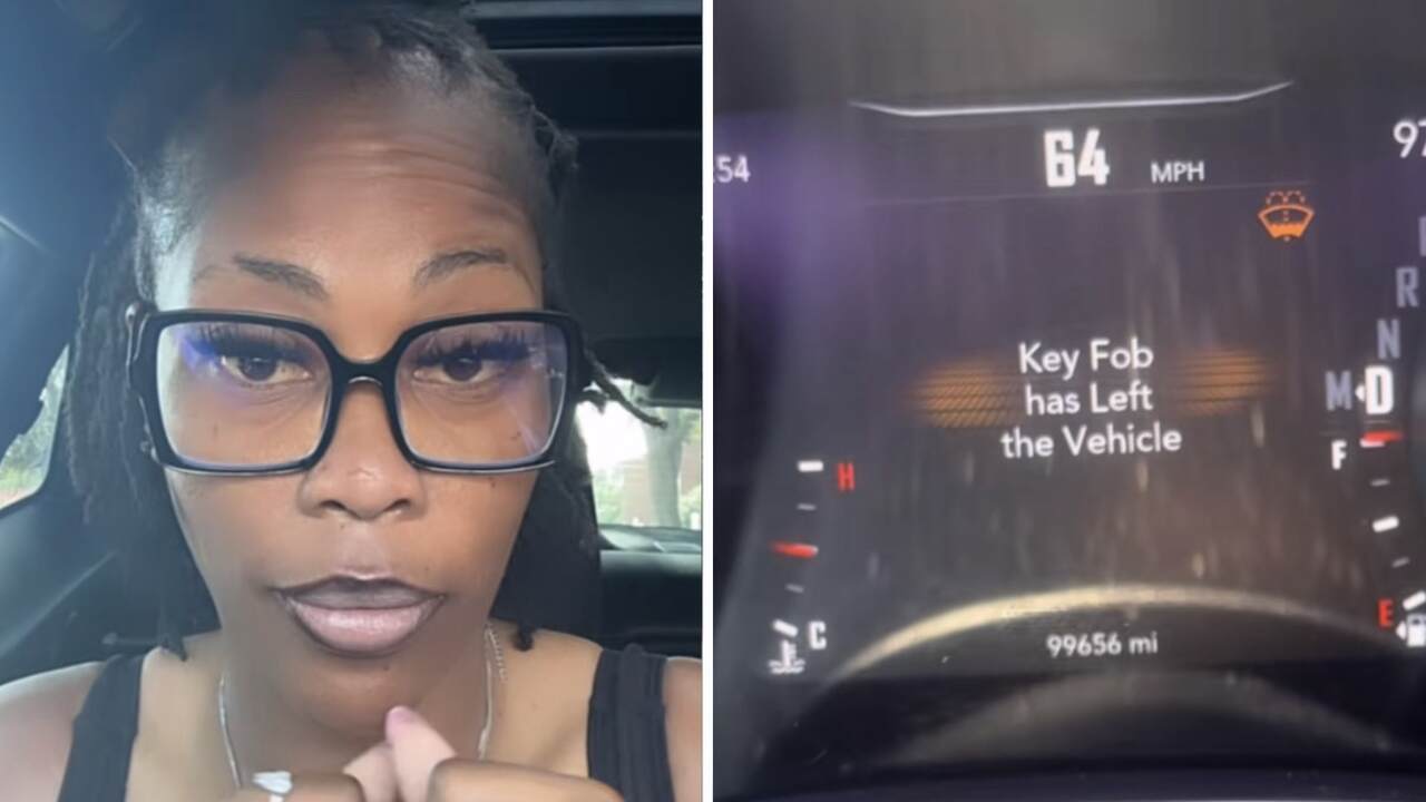 Vídeo: Mulher dirige por 30 minutos e recebe aviso de que chave do carro ficou para trás