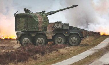 Obuseiro RCH 155. Foto: American Rheinmetall /KNDS