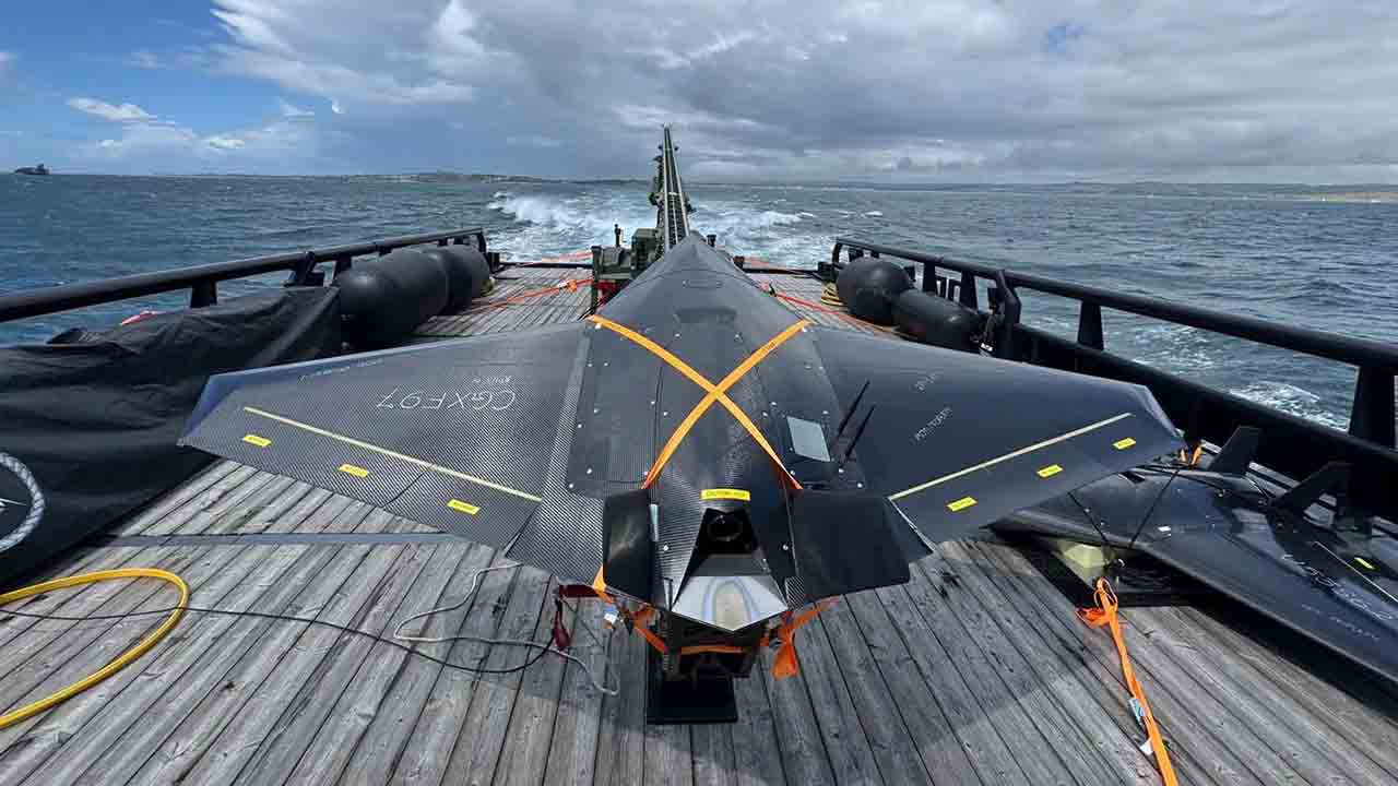 Marine royale britannique lance pour la première fois un drone d’attaque depuis un navire (Photo : Royal Navy)