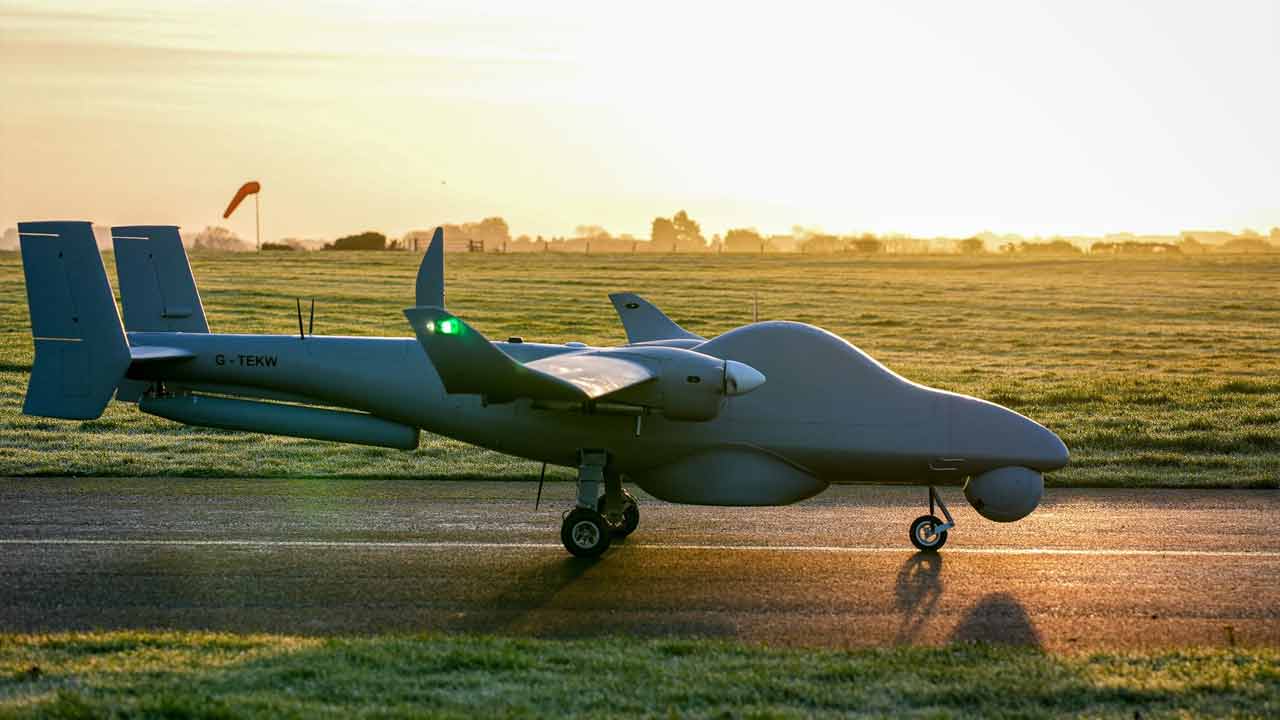 Drone AR5 de Tekever. Photo : ministère britannique de la Défense
