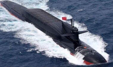 Submarino nuclear chines Type 094 (foto ilustrativa: Reprodução CCTV)